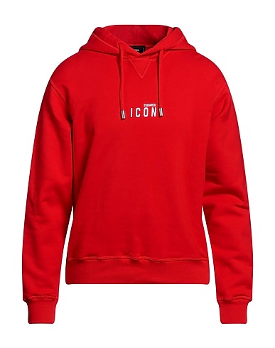 DSQUARED2 Hooded sweatshirt ICON Red 100% Cotton, Elastane