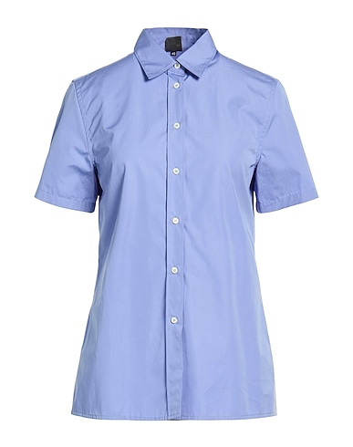 ASPESI Solid color shirts & blouses Light blue 100% Cotton