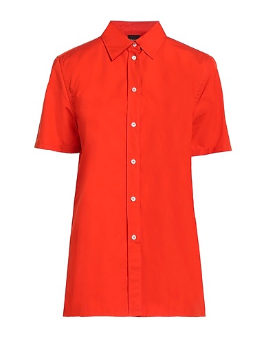 ASPESI Solid color shirts & blouses Tomato red 100% Cotton
