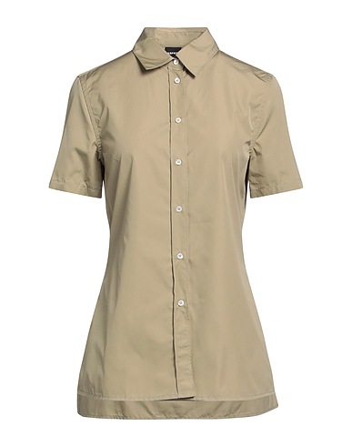 ASPESI Solid color shirts & blouses Sage green 100% Cotton