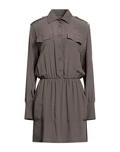 FEDERICA TOSI Office dress Military green 70% Acetate, 30% Silk