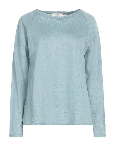 ZANONE Basic T-shirt BY SLOWEAR Sky blue 100% Linen