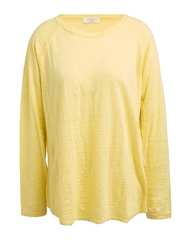 ZANONE Basic T-shirt BY SLOWEAR Yellow 100% Linen