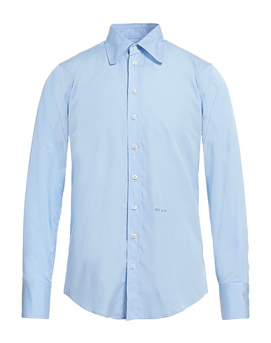 DSQUARED2 Solid colour shirt Sky blue 100% Cotton
