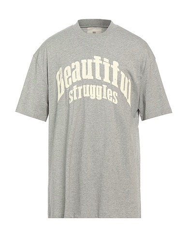 BEAUTIFUL STRUGGLES T-shirt Grigio 100% Cotone