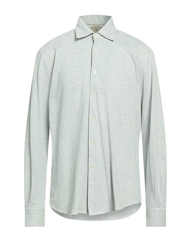 ROSSOPURO Solid colour shirt Light grey 100% Cotton