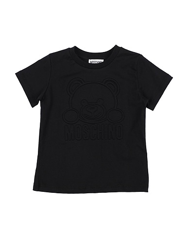 MOSCHINO KID T-shirt Black 100% Cotton, Elastane