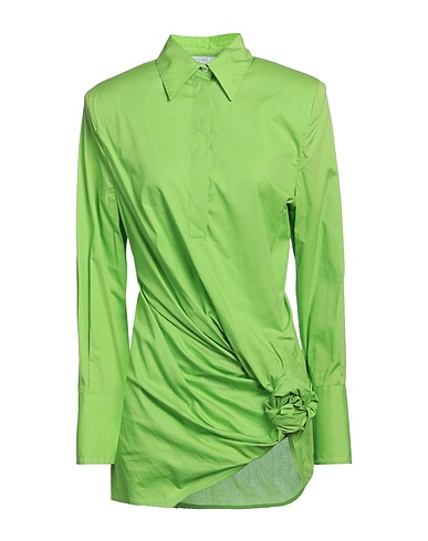 GIUSEPPE DI MORABITO Shirt dress Lime green 97% Cotton, 3% Elastane