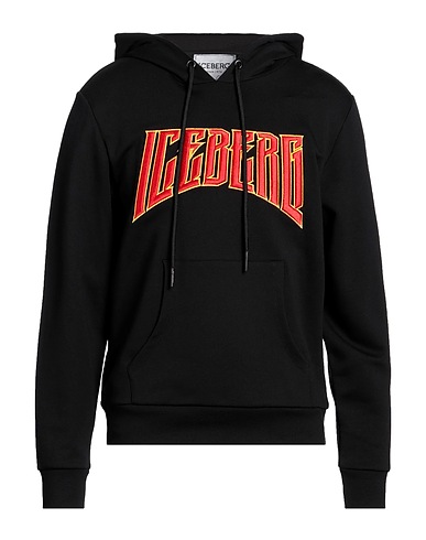 ICEBERG Hooded track jacket  Black 100% Cotton, Polyester