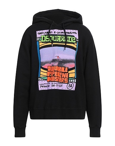 DSQUARED2 Felpa Nero 100% Cotone