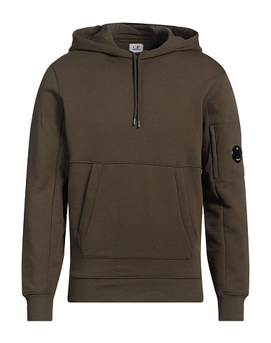 C.P. COMPANY Hooded track jacket  Military green 100% Cotton
