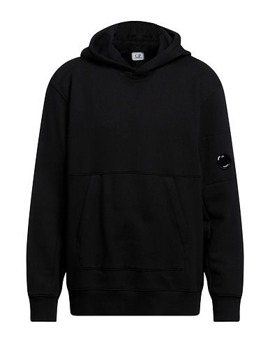 C.P. COMPANY Hooded track jacket  Black 100% Cotton