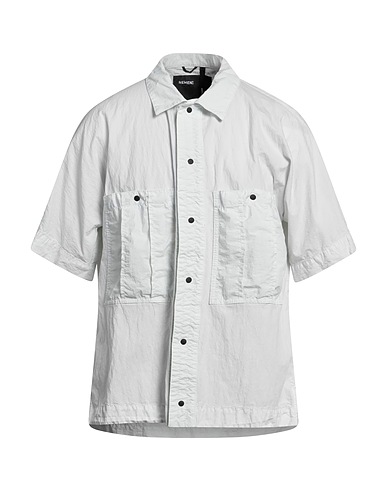 NEMEN Solid colour shirt Light grey 75% Cotton, 25% Polyamide