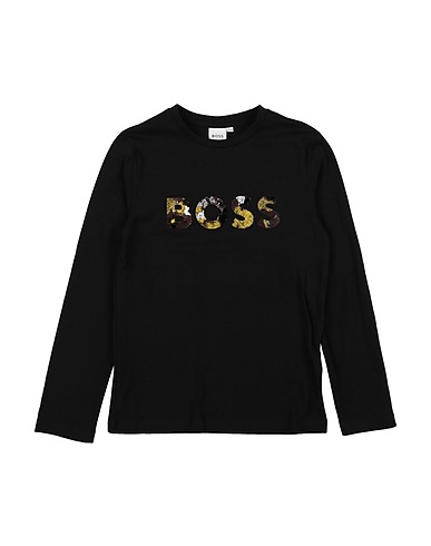 BOSS T-shirt Black 100% Cotton, Elastane