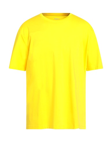 PEOPLE OF SHIBUYA Basic T-shirt Yellow 100% Cotton