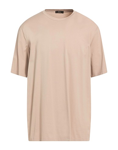 HERNO Camiseta básica Beige 92% Algodón, 8% Elastán