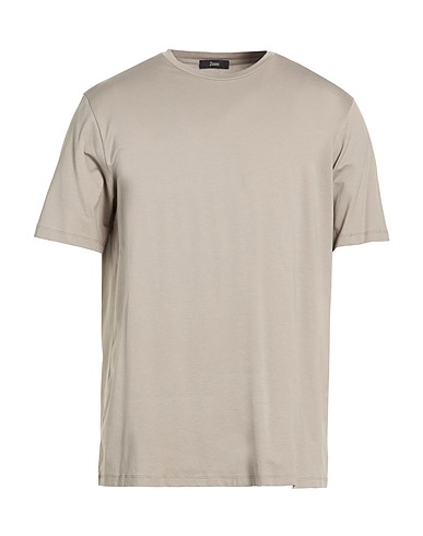 HERNO Basic T-Shirt Taupe 92% Cotton, 8% Elastane