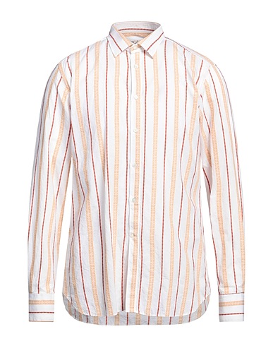 BEVILACQUA Striped shirt White 42% Organic cotton, 36% Cotton, 11% Recycled cotton, 11% PES