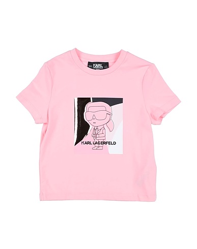 KARL LAGERFELD T-shirt Pink 72% Cotton, 22% Modal, 6% Elastane