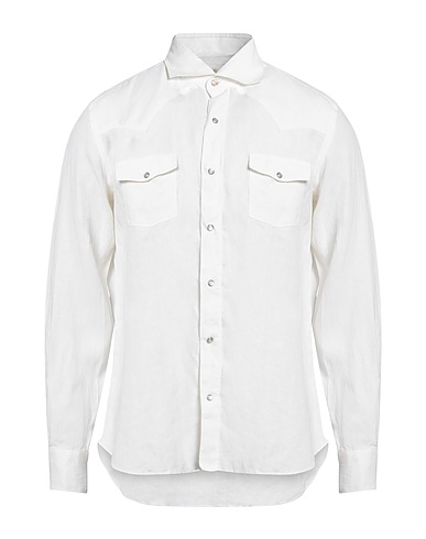 GIANNETTO PORTOFINO Linen shirt Off white 100% Linen
