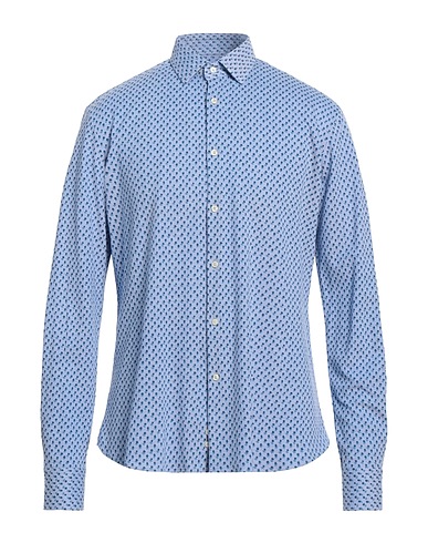 ROSSOPURO Patterned shirt Sky blue 100% Cotton