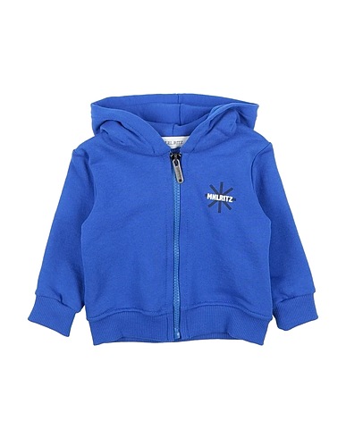 MANUEL RITZ Hooded track jacket  Blue 100% Cotton