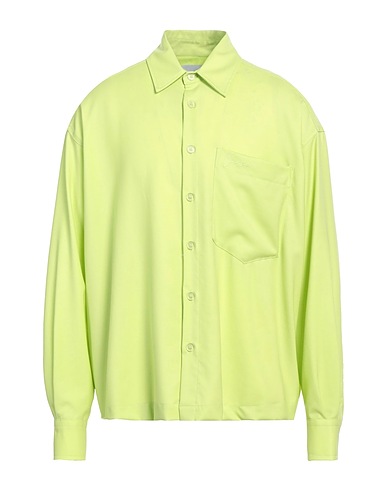BONSAI Camicia tinta unita Verde 99% Lana Vergine, 1% Elastan