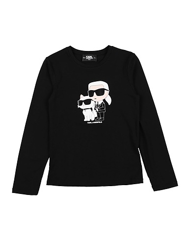KARL LAGERFELD T-shirt Black 72% Cotton, 22% Modal, 6% Elastane