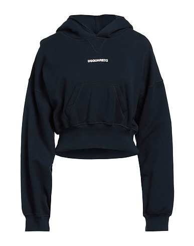 DSQUARED2 Hooded sweatshirt Midnight blue 100% Cotton, Elastane