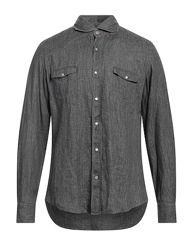 GIANNETTO PORTOFINO Linen shirt Charcoal 100% Linen