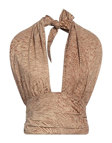 FEDERICA TOSI Top Khaki 100% Cotone