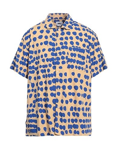OBEY Patterned shirt Sand 100% Cotton