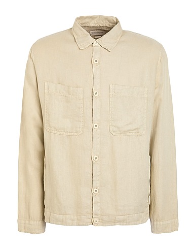 CROSSLEY Linen shirt Khaki 100% Linen