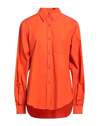 ODEEH Solid colour shirts & blouses Orange 100% Cotton