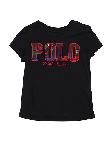 POLO RALPH LAUREN T-shirt Plaid-Logo Cotton Jersey Tee
 Black 100% Cotton