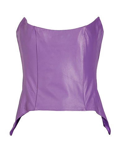 8 by YOOX Top LEATHER CORSET
 Viola 100% Pelle di agnello