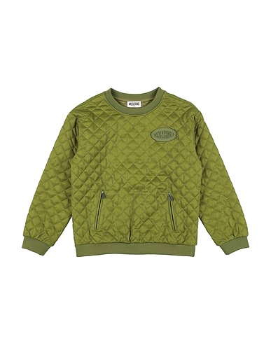 MOSCHINO TEEN Sweatshirt Military green 100% Polyester, Elastane, PVC - Polyvinyl chloride