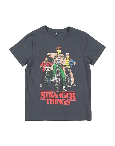 NAME IT® T-shirt Charcoal 85% Cotton, 10% Viscose, 5% Elastane