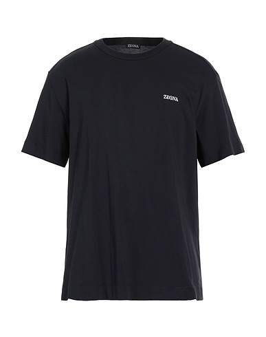 ZEGNA Basic T-Shirt Midnight blue 100% Cotton