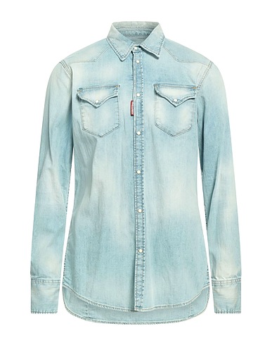 DSQUARED2 Denim shirt Blue 98% Cotton, 2% Elastane