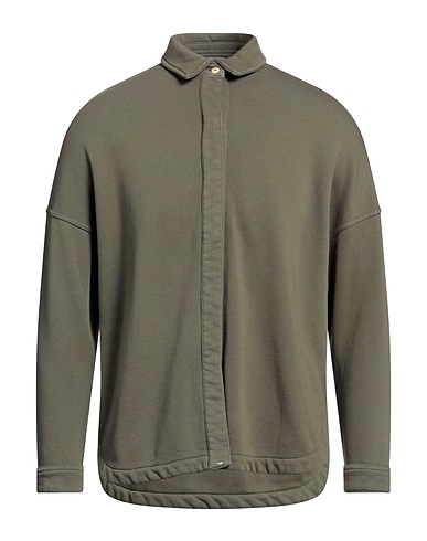 AG JEANS Camicia tinta unita Verde militare 90% Cotone, 10% Poliestere