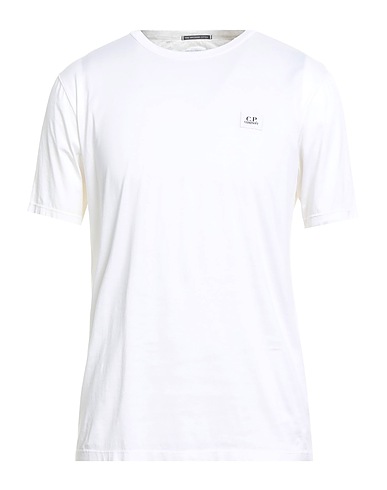 C.P. COMPANY Basic T-Shirt Elfenbein 100% Baumwolle