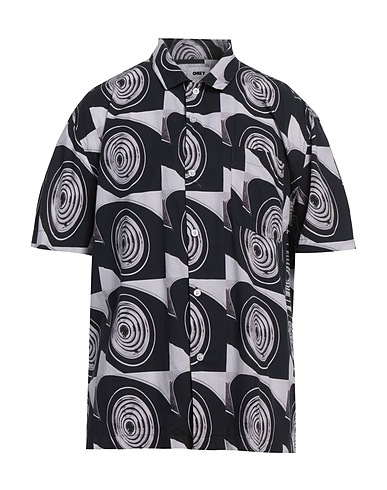 OBEY Camicia fantasia Grigio chiaro 100% Cotone