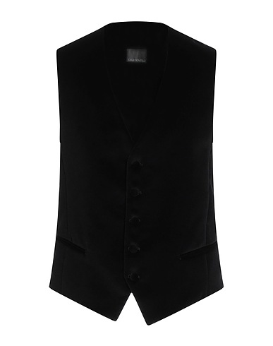 CARLO PIGNATELLI Suit vest Black 100% Cotton