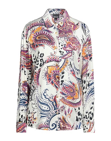 JUST CAVALLI Patterned shirts & blouses White 100% Viscose