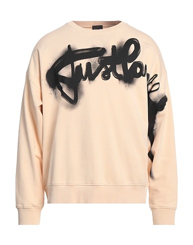 JUST CAVALLI Sweatshirt Beige 100% Cotton, Elastane
