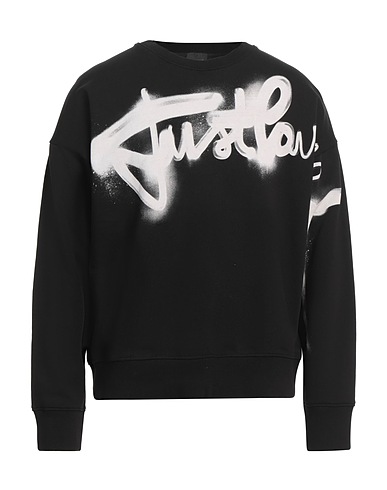 JUST CAVALLI Sweatshirt Schwarz 100% Baumwolle, Elastan