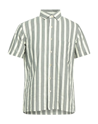 BOGLIOLI Striped shirt Grey 69% Cotton, 31% Lyocell