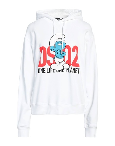 DSQUARED2 트레이닝 상의 화이트 100% 코튼