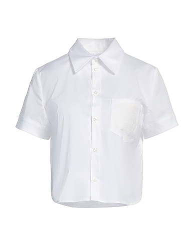 DSQUARED2 Hemden und Blusen einfarbig Weiß 97% Baumwolle, 3% Elastan